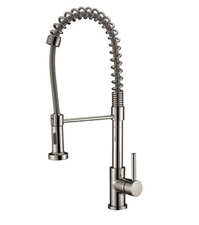 Spring Coil Brushed Nickel Kitchen Faucet (F-6802-02-N)