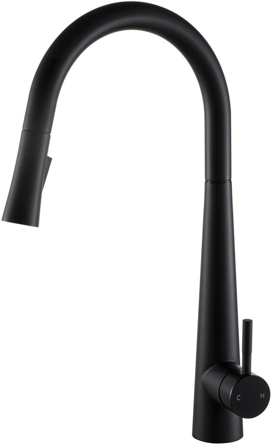 Matte Black Pull-Down Kitchen Faucet (F-6814-03-B)