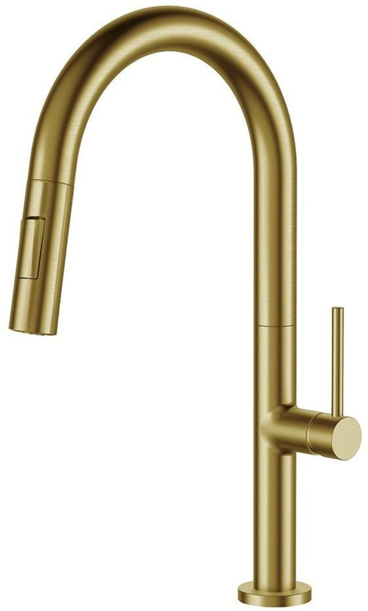 Brushed Gold Pull-Down Kitchen Faucet (F-6818-04-G)