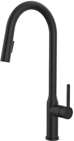 Matte Black Pull-Down Kitchen Faucet (F-701-03-B)