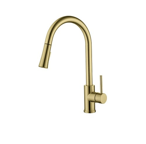 Brushed Gold Pull-Down Kitchen Faucet (F-3308-G)