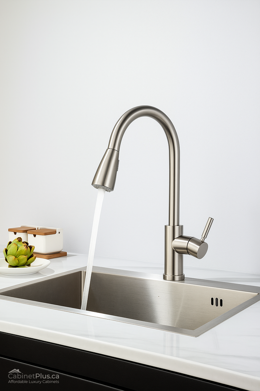 Brushed Nickel Pull-Down Kitchen Faucet (F-3308-N)