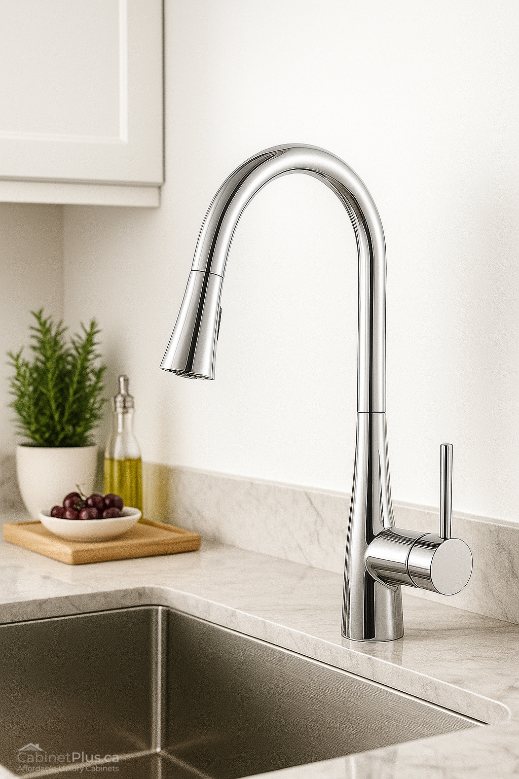 Polished Chrome Pull-Down Kitchen Faucet (F-6814-01-CH)