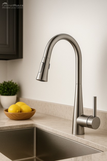 Brushed Nickel Pull-Down Kitchen Faucet (F-6814-02-N)