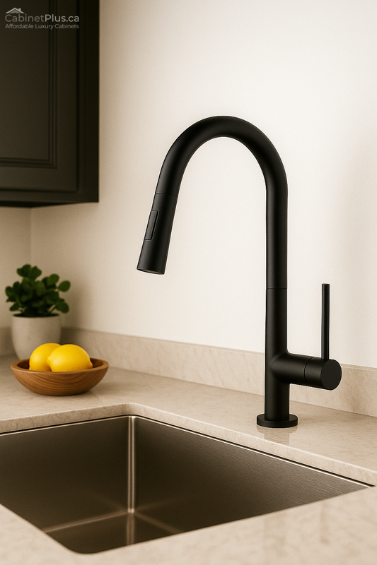 Matte Black Pull-Down Kitchen Faucet (F-6814-03-B)