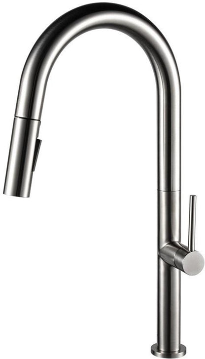 Brushed Nickel Pull-Down Kitchen Faucet (F-6818-02-N)