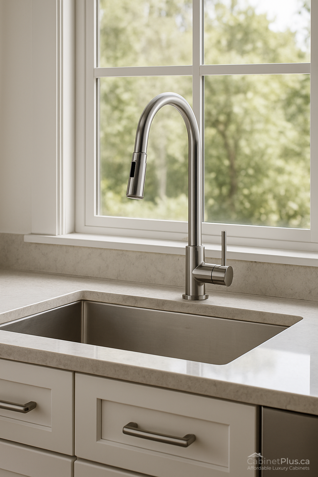 Brushed Nickel Pull-Down Kitchen Faucet (F-6818-02-N)