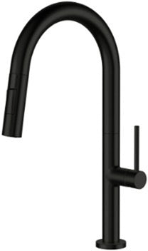 Matte Black Pull-Down Kitchen Faucet (F-6818-03-B)