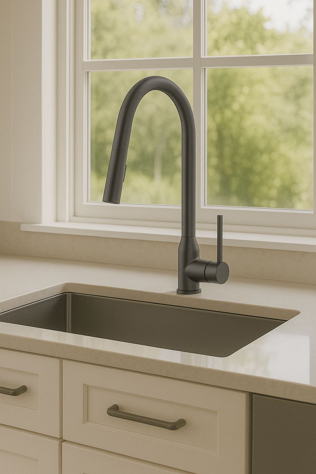 Gunmetal Pull-Down Kitchen Faucet (F-701-07-GM)
