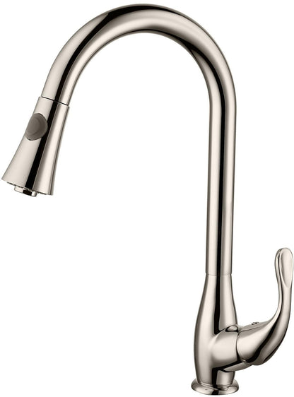 Brushed Nickel Pull-Down Kitchen Faucet (F-8168-N)