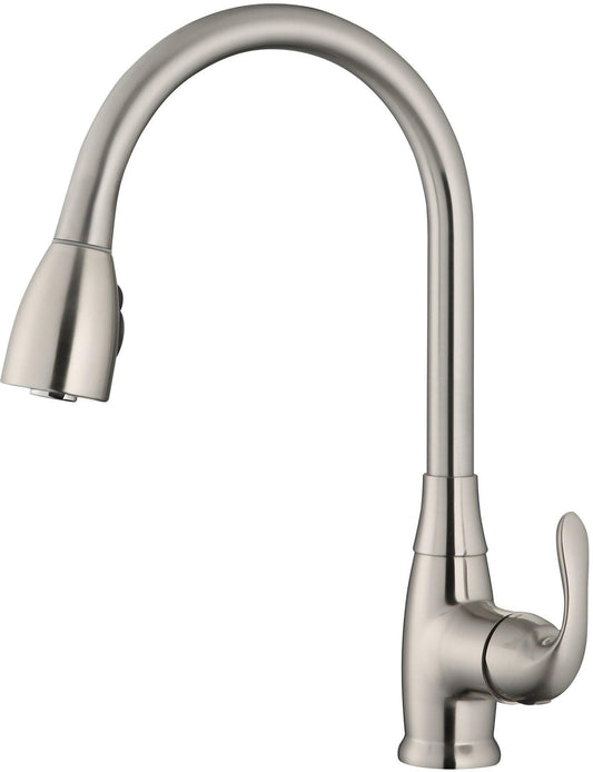 Brushed Nickel Pull-Down Kitchen Faucet (F-8938-N)