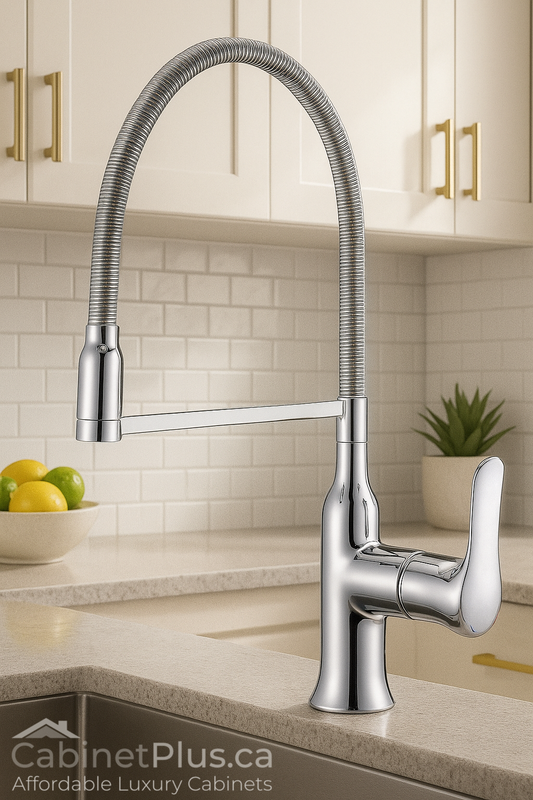 Modern Chrome Spring Kitchen Faucet (F-15398-C)