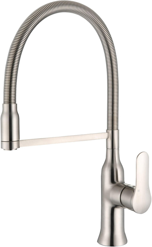 Modern Stainless Steel Spring Kitchen Faucet (F-15398-S)